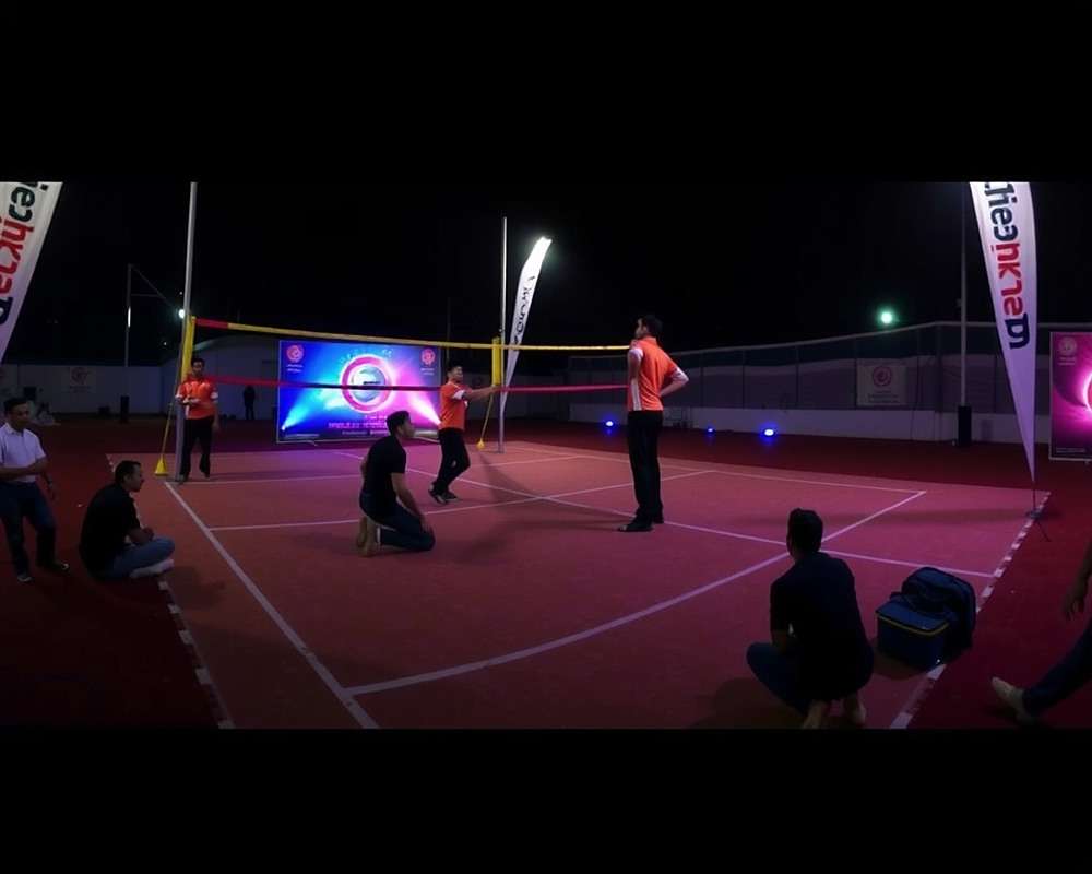 Air Volleyball India Challenge - Diwali Event Air Volleyball India Challenge Diwali event with illuminated court