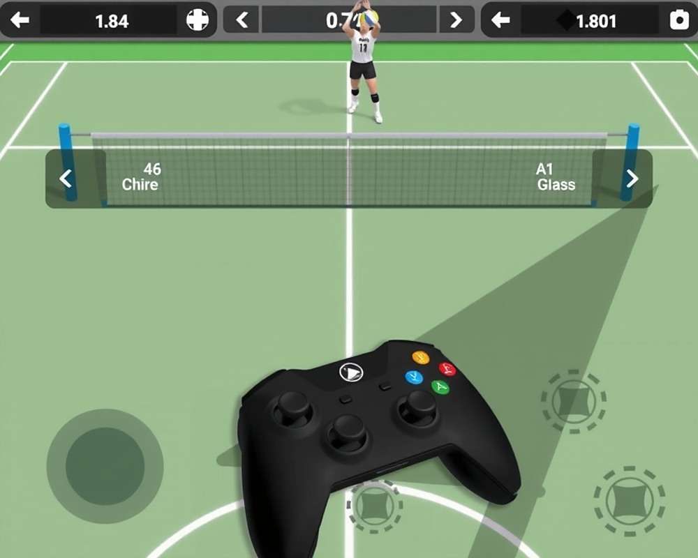 Air Volleyball India Challenge - Game Controls Air Volleyball India Challenge gameplay showing control interface