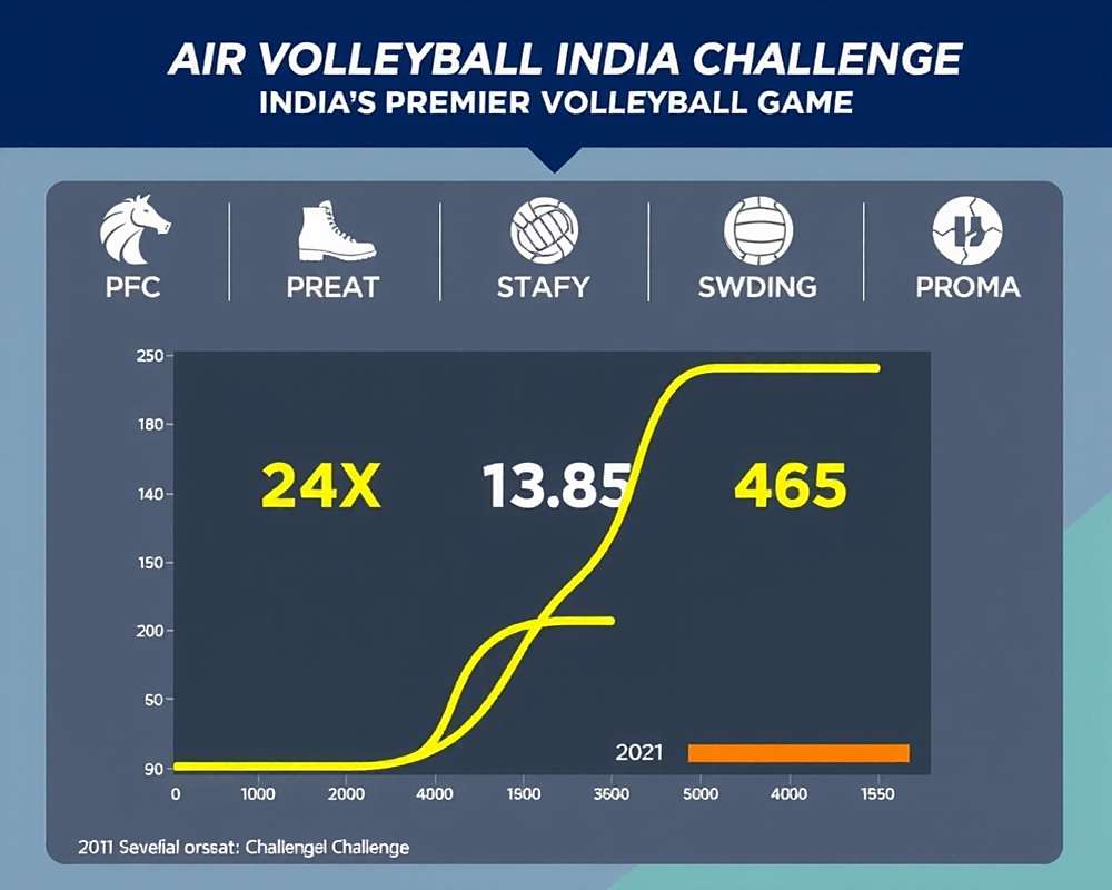 Air Volleyball India Challenge - Download Stats Air Volleyball India Challenge download statistics visualization