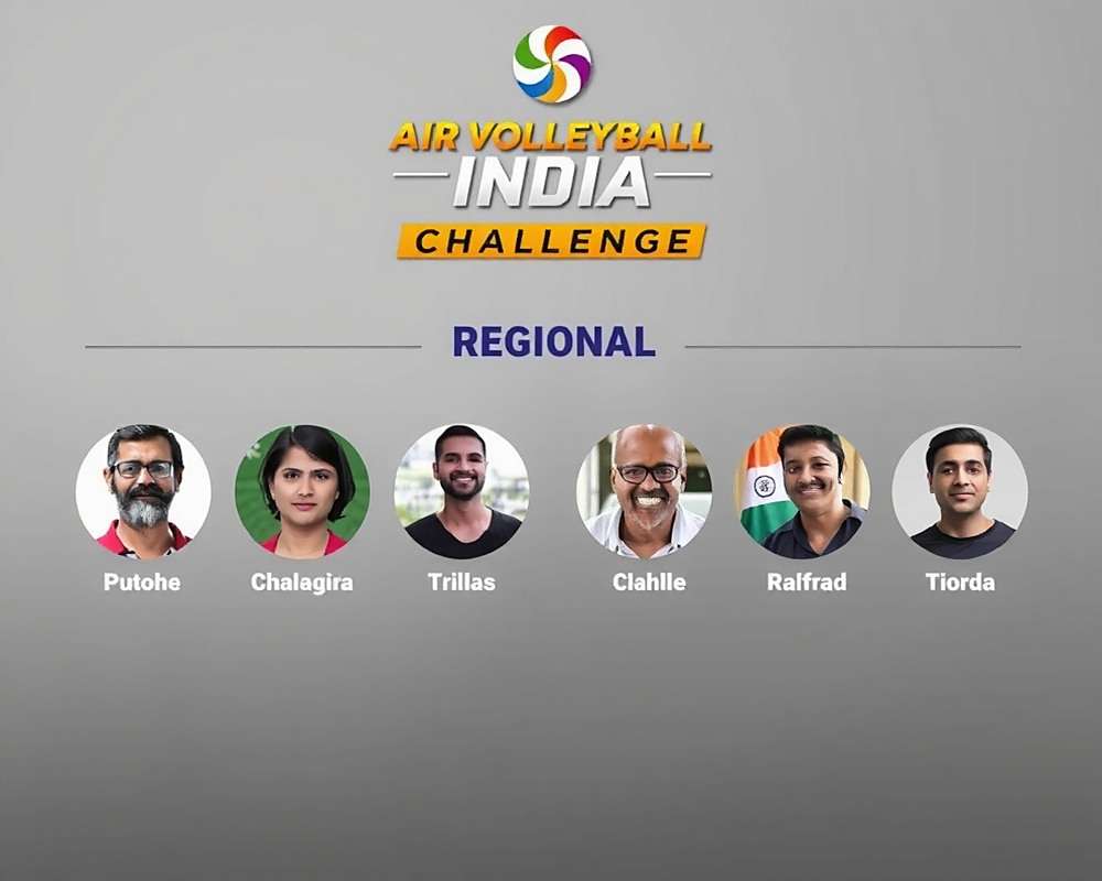Air Volleyball India Challenge - Regional Teams Air Volleyball India Challenge showing regional team selection in multiple languages